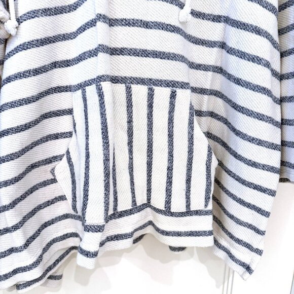 Size 3X - Ivory and Navy Blue Striped Hoodie - Old Navy - Picture 3 of 4
